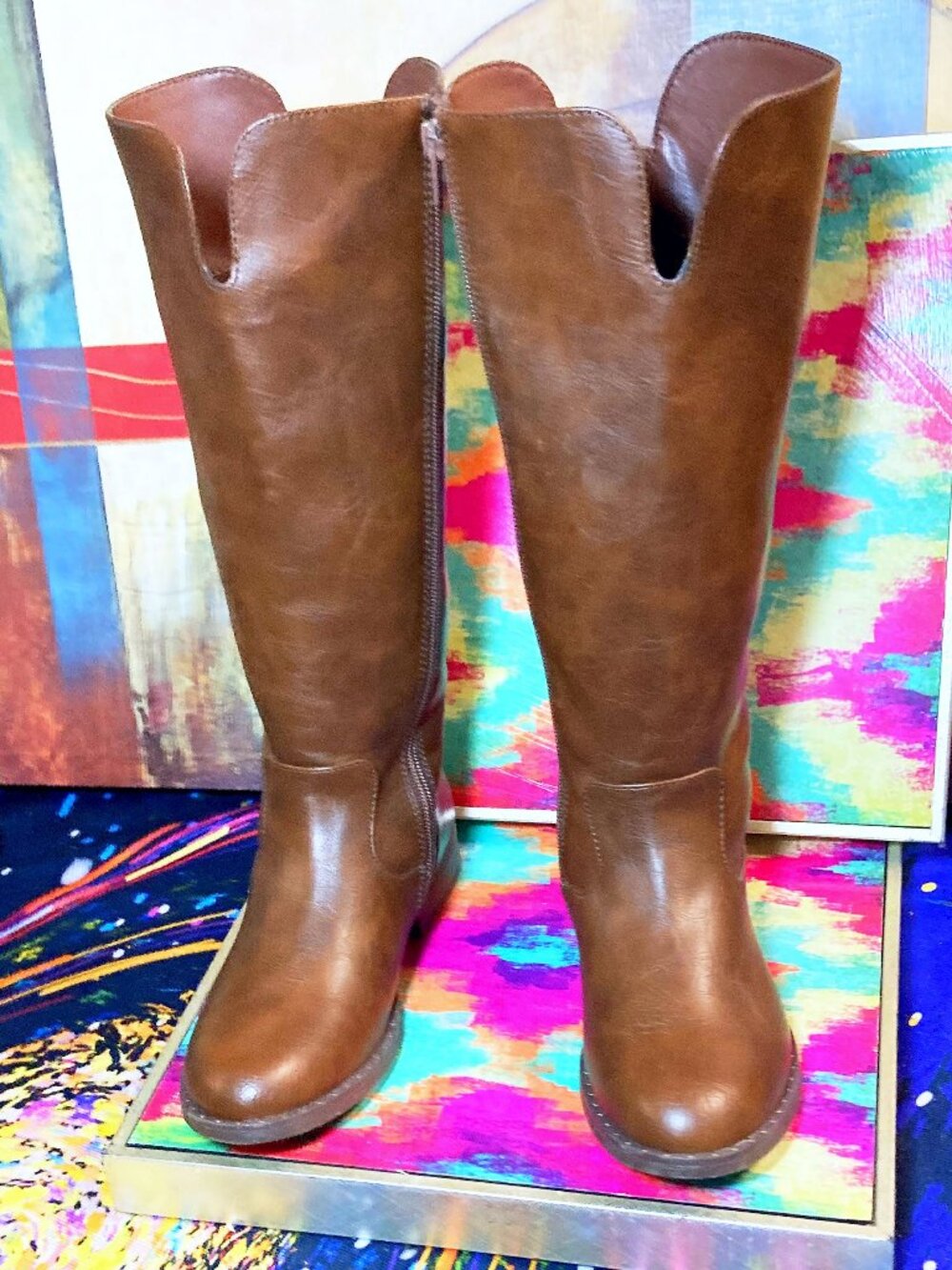 GIRL'S SOPHIE 17 BOOTS BIG KID'S SIZE 4 KNEE HIGH BEAUTY BOOT FAUX LEATHER